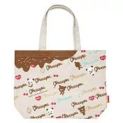 San-X 巧克貓熊櫻桃甜點系列帆布手提袋