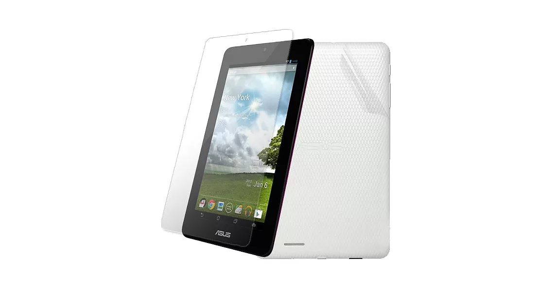 超值二合1 ASUS MeMO Pad ME172V 晶亮面防刮螢幕貼+機身貼