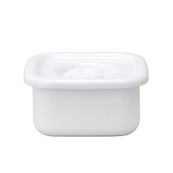 野田琺瑯－White Series系列方型密封盒（樹脂蓋．0.22L）