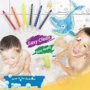 【樂兒學】可擦拭水性環保6色浴室蠟筆-台灣製造