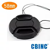 CBINC 58mm 夾扣式鏡頭蓋 ( 附繩 )