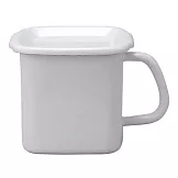 《野田琺瑯》杯型附蓋儲物罐‧琺瑯蓋款白色