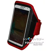 Samsung GALAXY Note 3 N7200 N9000 專用簡約風運動臂套_紅色