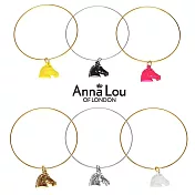 【Anna Lou OF LONDON】倫敦品牌 precious jewel 立體馬頭細手環~白色