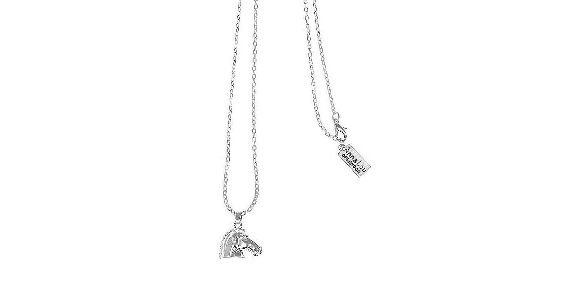 【Anna Lou OF LONDON】倫敦品牌 precious jewel 立體馬頭長項鍊亮銀