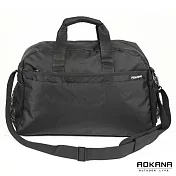 AOKANA奧卡納 台灣製造 YKK拉鍊 防潑水尼龍大型旅行袋 (時尚黑) 02-021