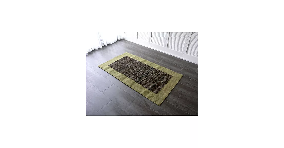 義大利 GEO 皮革編織地毯 100x180 (cm)SAGE