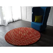 千鳥格紋圓毯(橘)