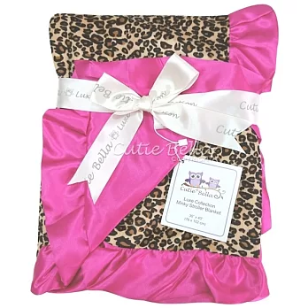 Cutie Bella 超柔軟頂級攜帶毯Leopard-Fuchsia