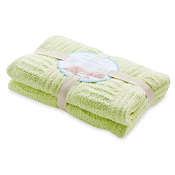 【奇哥】立體格紋柔舒毯 - 小 (4色選擇)綠色