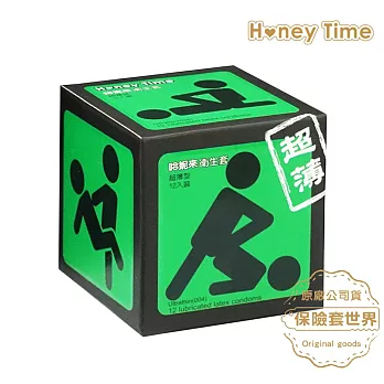 Honeytime．樂活套超薄型保險套-綠(12入)
