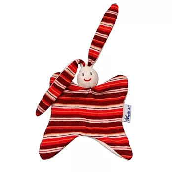 荷蘭Keptin-Jr,有機棉Organic超軟搖鈴安撫玩偶巾Rabby-Red