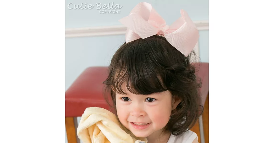 Cutie Bella 大蝴蝶結髮夾-Pinky
