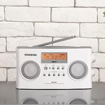 山進收音機SANGEAN-二波段數位式時鐘收音機(調頻立體 RDS /調幅)PR-D5