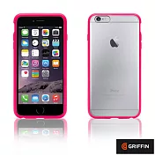 Griffin Reveal iPhone 6 Plus(5.5吋)超薄混合式邊框保護殼桃紅/透明