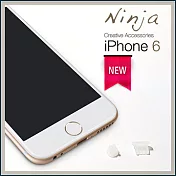 【東京御用Ninja】iPhone 6通用款耳機孔防塵塞+Lightning防塵底塞（透明）2入裝