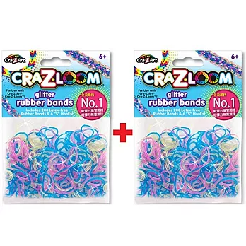 【美國Cra-Z-Art】Cra-Z-Loom 彩虹圈圈編織 橡皮筋補充包 彩光x2包