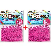 【美國Cra-Z-Art】Cra-Z-Loom 彩虹圈圈編織 橡皮筋補充包 洋紅x2包