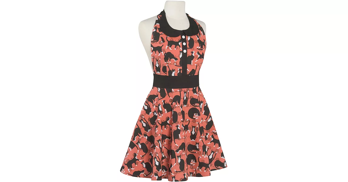 《NOW》洋裝式圍裙(毛線貓)