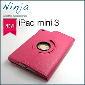 【東京御用Ninja】iPad mini 3專用360度調整型站立式保護皮套(桃紅色)