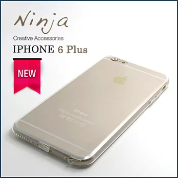 【東京御用Ninja】iPhone 6 Plus (5.5吋) 自帶防塵塞超薄型TPU清水保護套（透明）
