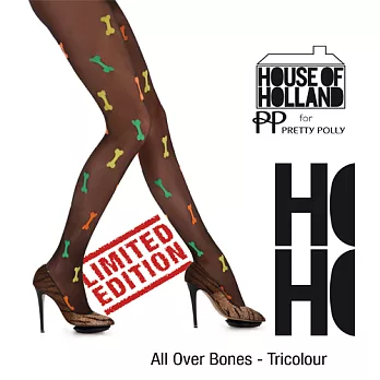 英國進口【House of Holland】彩色小骨頭彈性絲襪                              Free SIZE