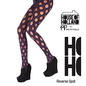 『摩達客』英國進口【House of Holland】 時尚圓點花紋彈性褲襪(黑色)        Free SIZE