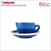 Tiamo 37號蛋形濃縮咖啡杯(藍)80cc*5杯5盤 (HG0858B)