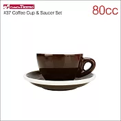 Tiamo 37號蛋形濃縮咖啡杯(咖啡)80cc*5杯5盤 (HG0858BR)