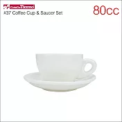 Tiamo 37號蛋形濃縮咖啡杯(白色)80cc*5杯5盤 (HG0858W)