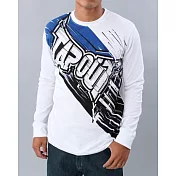 『摩達客』美國進口超人氣【Tapout】 Zapp 白色長袖T恤A-M