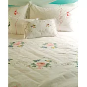 AROMA HOUSE BS07 雙人4件式貼布繡蕾絲床單被單枕頭套組