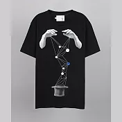 【摩達客】韓國進口設計品牌DBSW 蜘蛛手 短袖T恤L黑色