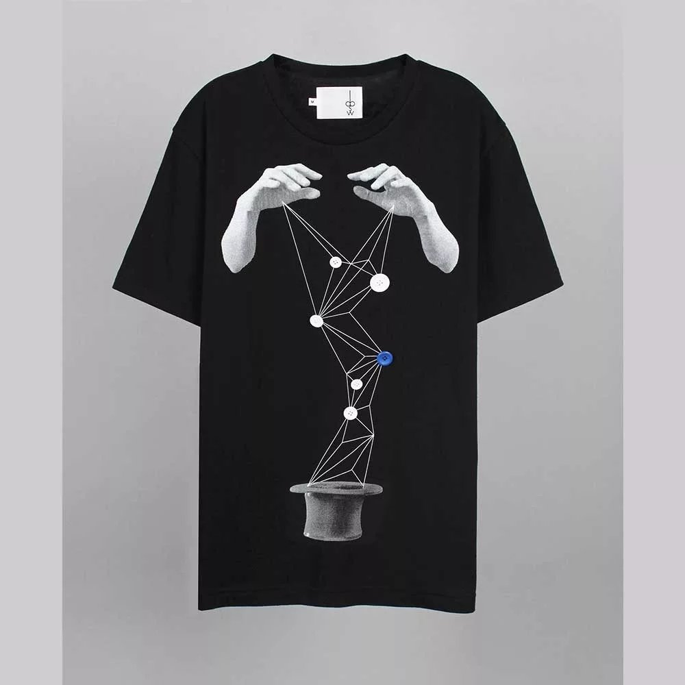【摩達客】韓國進口設計品牌DBSW 蜘蛛手 短袖T恤XL黑色