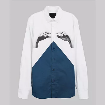 【摩達客】韓國進口EXO合作設計品牌DBSW Color Composer時尚純棉男士修身長袖襯衫L組色者白藍綠