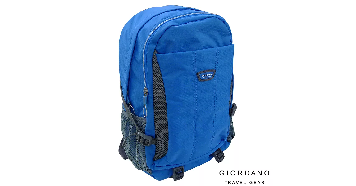 GIORDANO ~ 佐丹奴休閒格紋亮彩後背包(天空藍)天空藍
