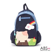 ABS貝斯貓 Rainbow&Cat 拼布雙肩後背包 (海洋藍) 88-169