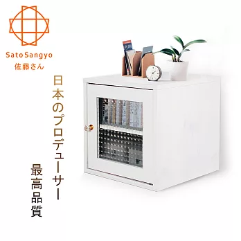 【Sato】Hako有故事的風格-馬賽克玻璃櫃復古洗白木紋