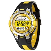 JAGA(捷卡)霓虹多彩俏麗多功能電子錶-M998-AK(黑黃)
