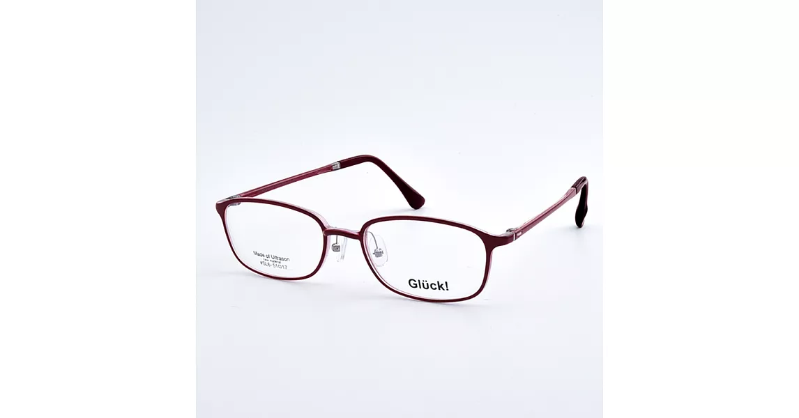 【大學眼鏡】Gluck!繽紛耀眼 方框平光眼鏡 SL6-RED紅色