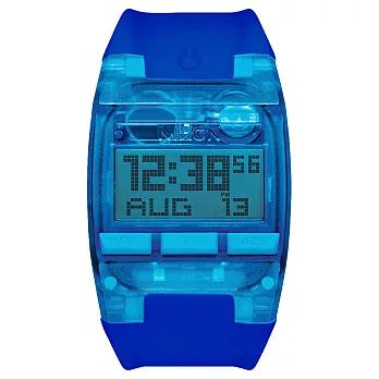 NIXON COMP 浪花海潮休閒運動電子錶-藍x大
