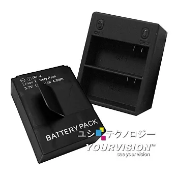 超值組 GoPro HERO 3 3+ 雙電池充電器+1顆充電電池(AHDBT-302)