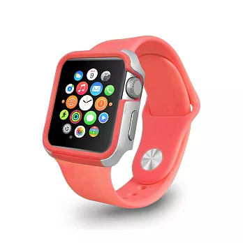 Ozaki O!coat Shockband Apple Watch 42mm 邊緣防撞保護殼-粉紅色