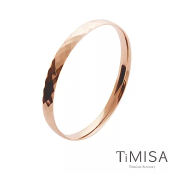 TiMISA 《格緻真愛-寬版》(玫瑰金)純鈦手環