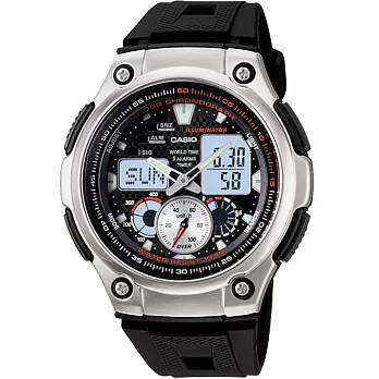 CASIO   極速快感計時賽車腕錶-紅X黑