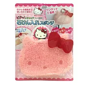 日本製造 凱蒂貓造型香皂洗手包(附魔鬼氈掛勾)SAN-12942