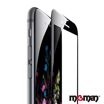 Mgman iPhone6 (4.7)3D曲面滿版鋼化螢幕玻璃保護貼白色