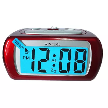 【WIN TIME】Z-516 輕巧造型電子貪睡鬧鐘-紅色