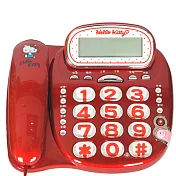 HELLO KITTY 超大字鍵來電顯示電話機 KT-229T紅色
