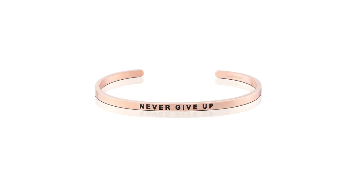 美國悄悄話手環 Never Give Up 玫瑰金 永不放棄